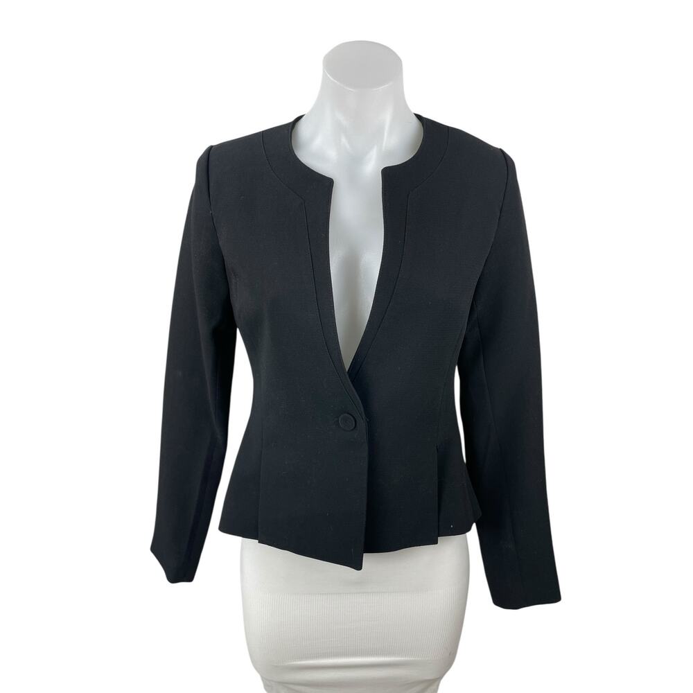 Design Women's Black Long Sleeve Slim Fit Single Breasted Blazer Coat Jacket 4